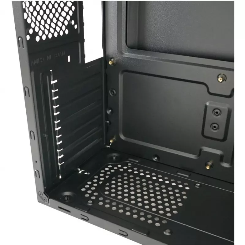 LC Power Classic 7040B - MDT - ATX - sem fonte de alimentação - preto, alumínio escovado / preto - USB/áudio