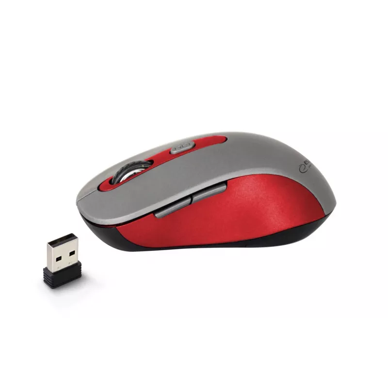 Rato ótico sem fios ESPERANZA EM131R 2,4 GHz, 1600 DPI, ambidestro, recetor nano USB, 6 botões, cinzento