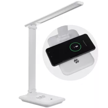 Candeeiro de secretária LED MACLEAN MCE616W 9W com carregador wireless Qi integrado