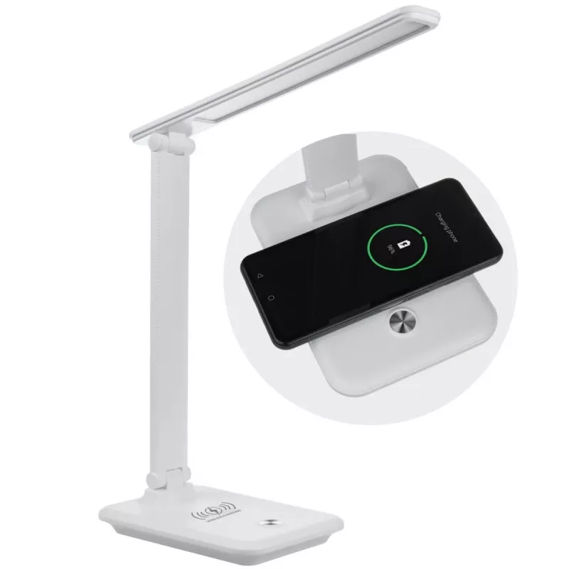 Candeeiro de secretária LED MACLEAN MCE616W 9W com carregador wireless Qi integrado