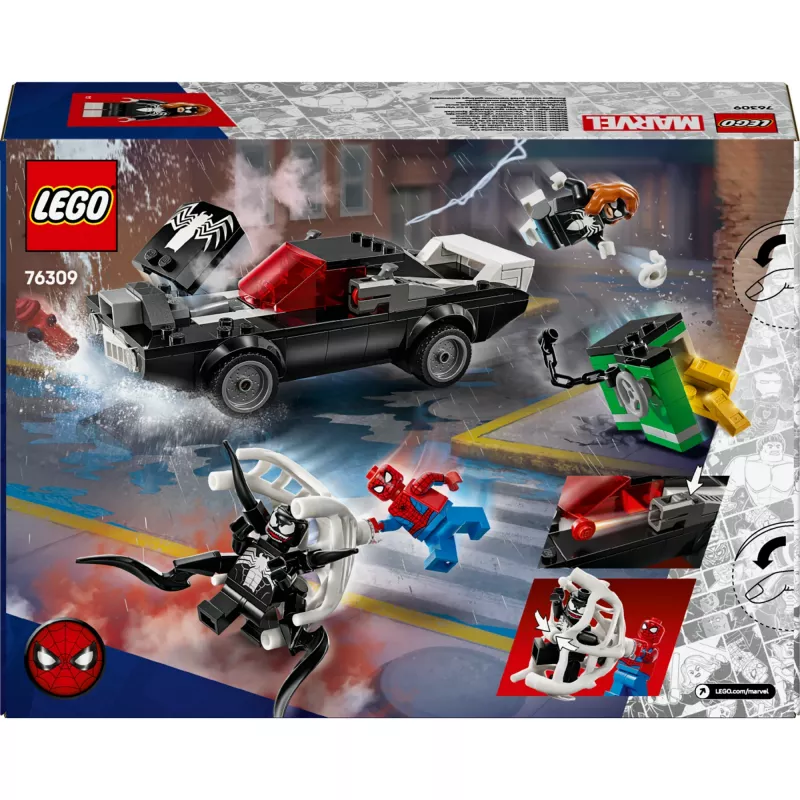 LEGO Marvel Super Heroes conjunto de construção Carro muscle do Spider-Man vs. Venom 76309 — 254 peças, 3 minifiguras, idade 7+