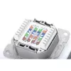 Tomada de dados CAT.6A, saliente, blindada, 2x RJ-45 LSA (branco, 5 unidades, Classe E)