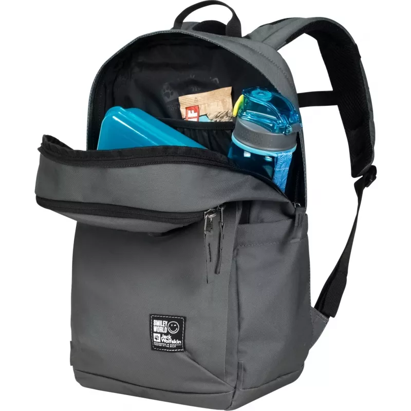 Mochila Jack Wolfskin Smileyworld – verde/cinzento, 22 L