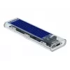 Caixa para SSD DeLOCK 42620 caixa externa para SSD M.2 NVME PCIe com conector fêmea USB Type-C, transparente