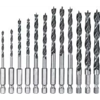 Conjunto de brocas KWB 108830 – 12 brocas helicoidais com mandril de troca rápida