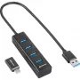 Sharkoon Hub de interface USB 3.2 Gen 1 (3.1 Gen 1) Type-C 5000 Mbit/s preto