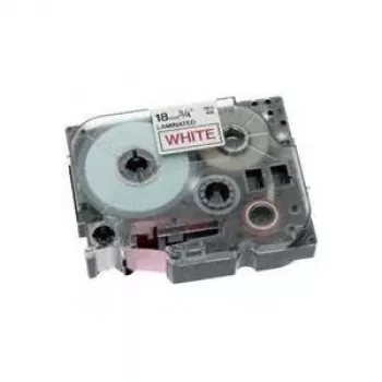 Fita de etiquetar Brother TZ242 vermelho sobre branco 1,8 cm