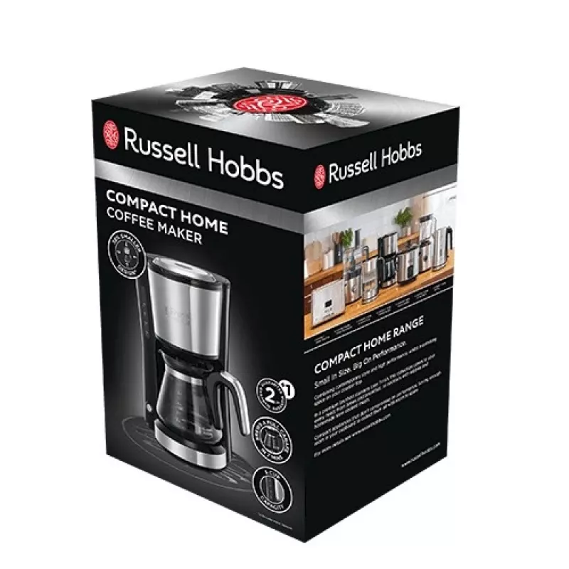 Russell Hobbs Compact Home 24210-56 mini máquina de café de vidro