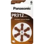 Pilhas para aparelhos auditivos Panasonic PR 312 zinco-ar 170 mAh — pack de 6