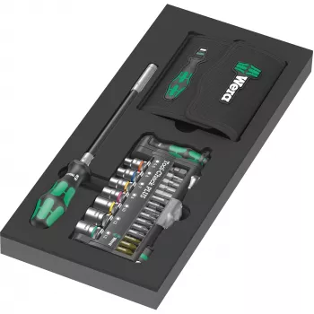 Conjunto de chaves de fendas Wera Kraftform compact e Tool-Check Plus, 57 peças (05150150001)