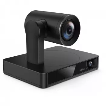 Webcam Yealink UVC86 Preto — 8 MP 4K Ultra HD, 30 fps, interface RJ-45, inclinação de 40° a -90°