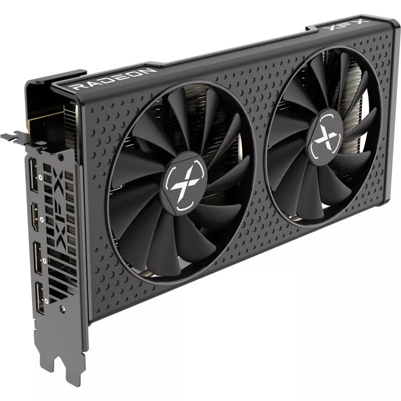 Placa gráfica XFX Radeon RX 7600 — 8 GB GDDR6, PCIe 4.0, 128-Bit, 2x DisplayPort 2.1, HDMI 2.1, 2 ventoinhas