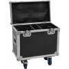 Flightcase Roadinger 2x TMH-B120 com rodas — estojo de proteção duplo para rack para duas unidades TMH-B120