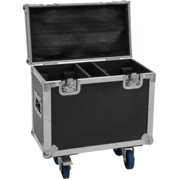 Flightcase Roadinger 2x TMH-B120 com rodas — estojo de proteção duplo para rack para duas unidades TMH-B120
