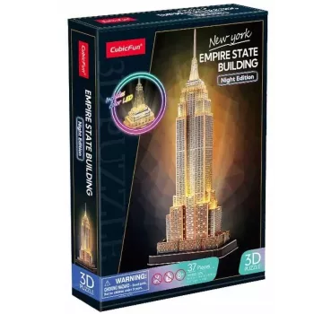 Empire State Building - puzzle 3D luminoso com 37 peças