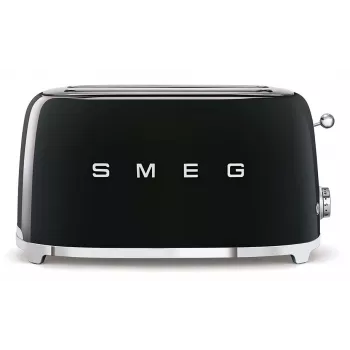 Smeg - TSF02 Torradeira 4 fatias - Preto/lacado/LxAxP 41x20,8x21,5 cm/6 níveis de torra/1500W