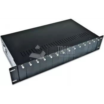 Chassis para conversores de media Lightwin 14 slots 19 polegadas para conversores Lightwin