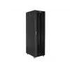 Lanberg FF01-8047-12BL armário rack de chão de 19 polegadas 47U, 800x1000 mm, porta de vidro, LCD, IP20, para montagem, preto