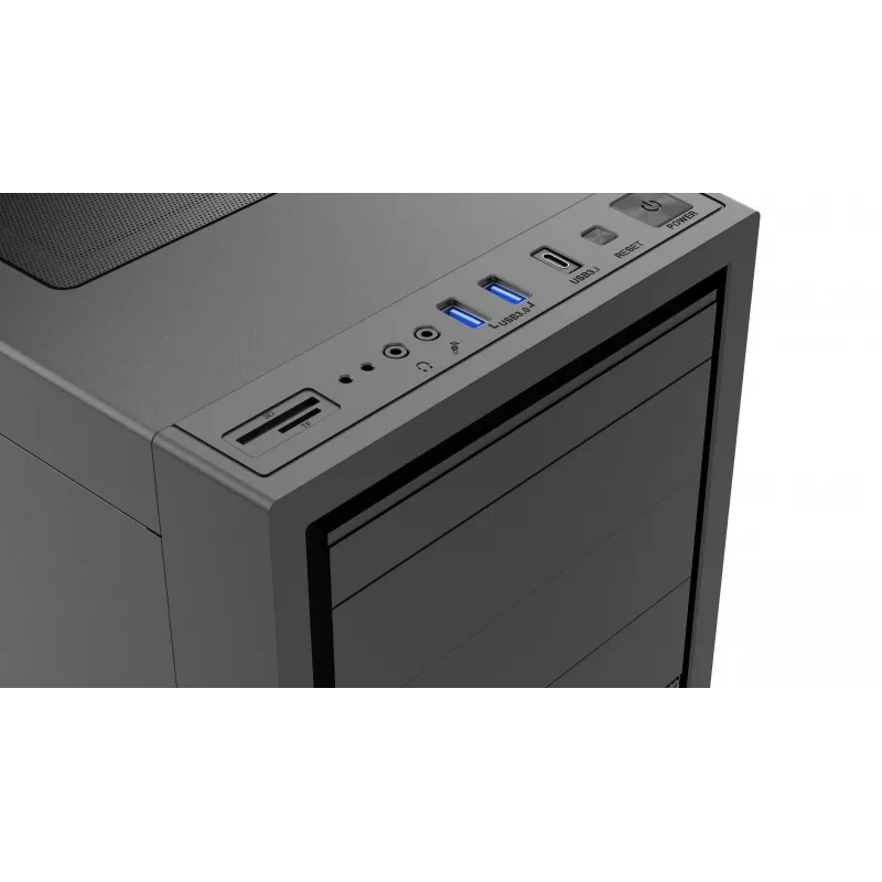 Caixa de computador Gembird Fornax K500 ATX, Midi-Tower, Preta