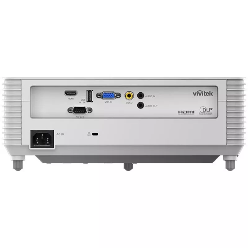 Vivitek DX330 1PI267 projetor de dados de distância padrão, 4000 lúmenes ANSI, DMD, XGA 1024x768, 3D, relação de projeção 1,94–2,16:1, branco