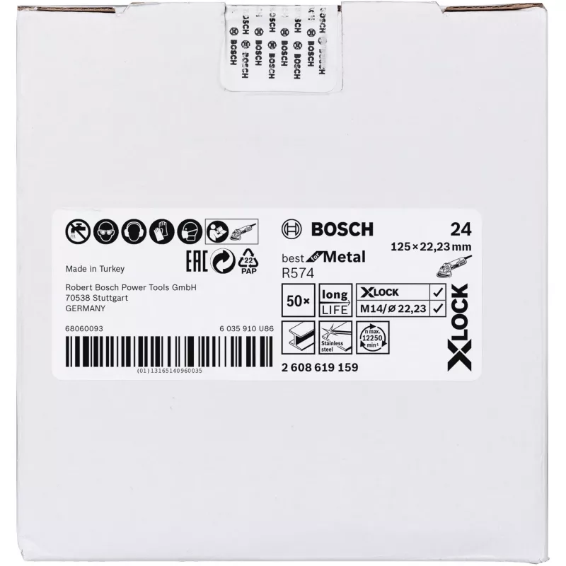 Acessório para rebarbadora Bosch 2 608 619 159 disco de corte