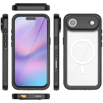 Capa 4smarts iPhone 17 Air 16,8 cm preta transparente