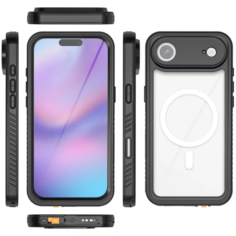 Capa 4smarts iPhone 17 Air 16,8 cm preta transparente