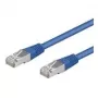Wentronic Goobay Cabo de rede CAT 5e, SF/UTP, azul, 0,25 m - mistura de cobre CCA (95203)