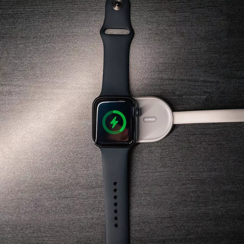 Carregador powerbank sem fios Tellur TLL151441 1200 mAh para Apple Watch – carregador sem fios portátil