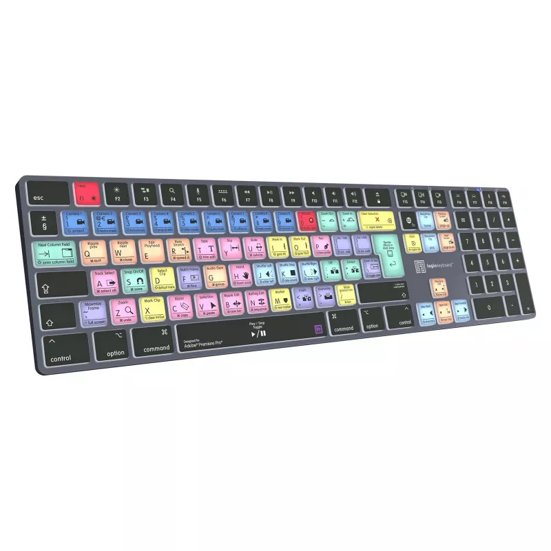 LogicKeyboard Titan DE Teclado Mac para Adobe Premiere Pro CC — layout alemão