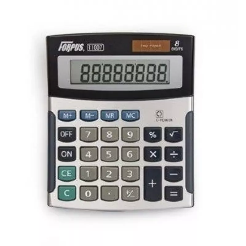 Calculadora básica Forpus FO11007 de bolso Preta Cinzenta