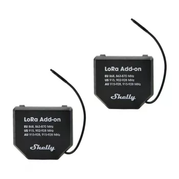 Conjunto com 2 relés Shelly LoRa Add-on EU868
