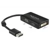 DeLOCK 0,16 m DisplayPort/VGA+HDMI+DVI VGA (D-Sub)+ HDMI + DVI preto