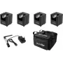 Projetor LED PAR EUROLITE AKKU UP-1 4x com bolsa macia e QuickDMX, projetores PAR portáteis a bateria