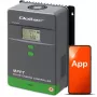 Controlador de carga solar MPPT QOLTEC 80A com sensor de temperatura, 12/24/36/48 V, LCD, Bluetooth, APP, GEL/LiFePO4