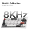 Teclado mecânico 75% Keychron Q1 Ultra 8K – USB + RF sem fios + Bluetooth, RGB, preto