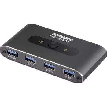SpeaKa Professional Comutador USB 3.2 Gen 1 de 2 portas (USB 3.0) Cinzento (SP-13712096)