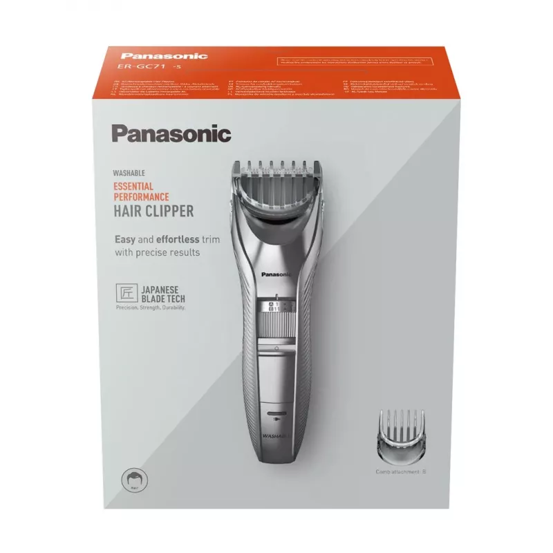 Máquina de cortar cabelo Panasonic ER-GC71 prateada