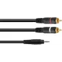 Cabo adaptador de áudio Omnitronic 3,5 mm jack para 2×RCA, 6 m, modelo 30225148