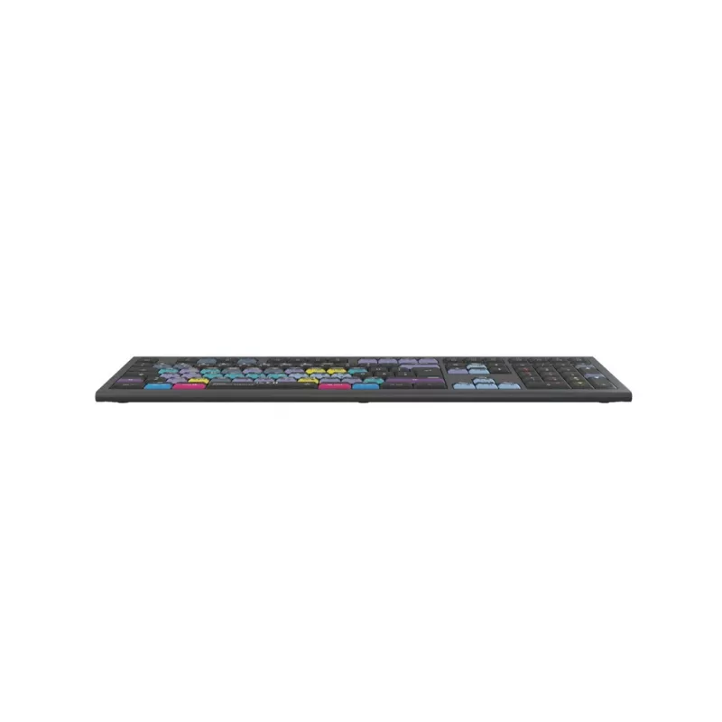 Logickeyboard ASTRA 2 teclado DaVinci Resolve para Mac, tamanho completo, USB com fio, mecanismo de tesoura, QWERTZ alemão, preto