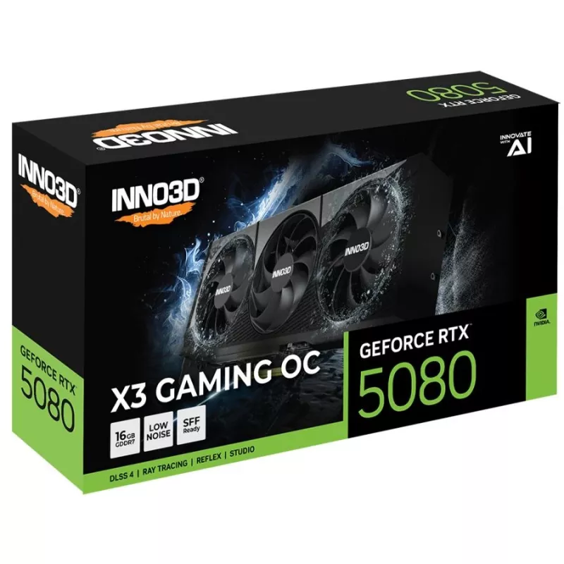 Placa gráfica INNO3D GeForce RTX 5080 X3 Gaming OC 16GB GDDR7