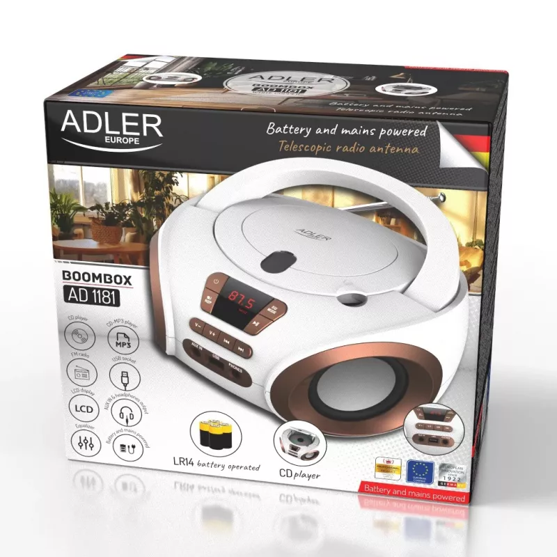 ADLER AD 1181wc - Leitor de CD/MP3 (Boombox)