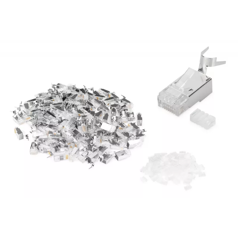DIGITUS AK-219604-100 Fichas modulares para cabo redondo, CAT6A, blindadas, 100 unidades