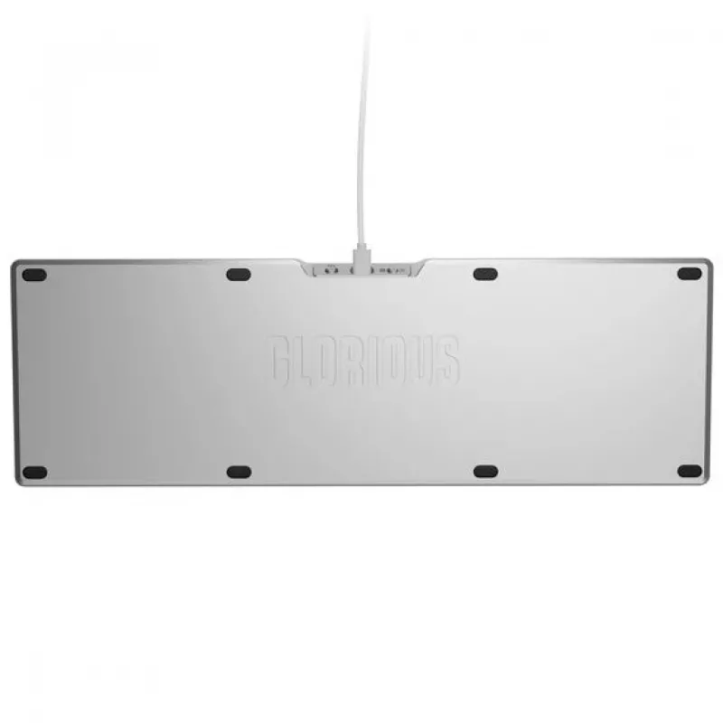 Teclado mecânico GLORIOUS GMMK 3 Pro 100% Pré-montado layout ANSI US, interruptores Fox, Prata