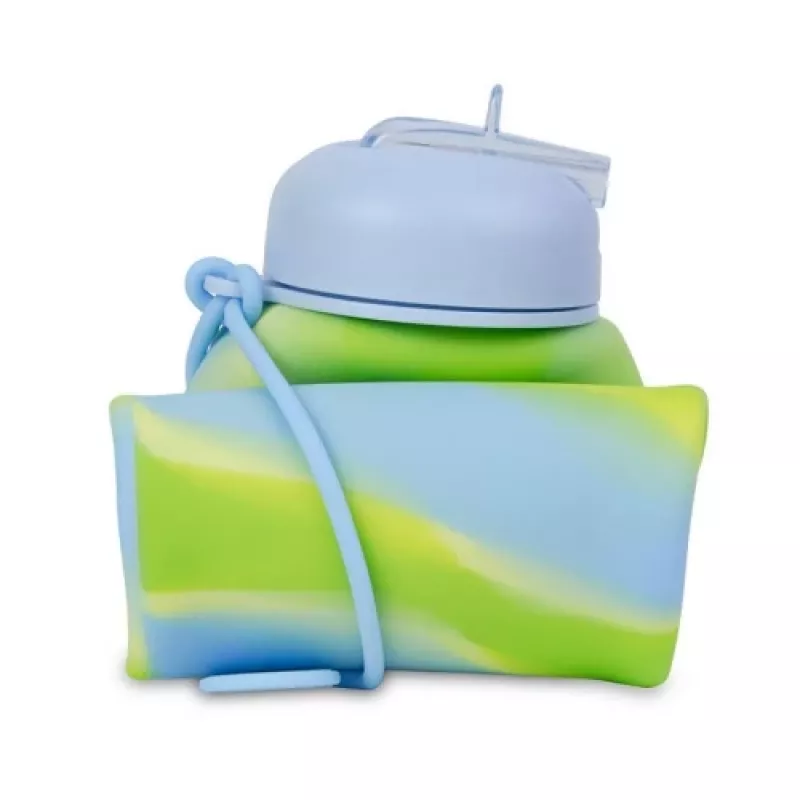 Garrafa de água cool pack Garrafa de água de silicone Z14770 600 ml menina azul