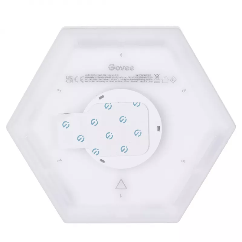 Painel LED inteligente Govee B6066 Hexa Pro RGBIC Bluetooth Wi‑Fi 10 peças