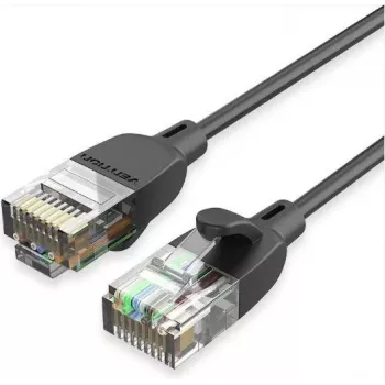 Cabo de rede Vention IBIBG Cat6A UTP patch fino, 1,5 m, preto