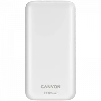 Powerbank CANYON PB-301 LED 30000 mAh PD 20W QC 3.0 branco