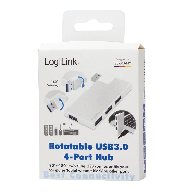 Hub USB 3.0 de 4 portas, prateado