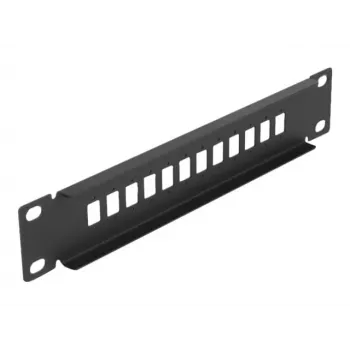 Painel de ligação de fibra ótica DeLOCK 10 polegadas 12 portas SC simplex LC duplex 1U preto